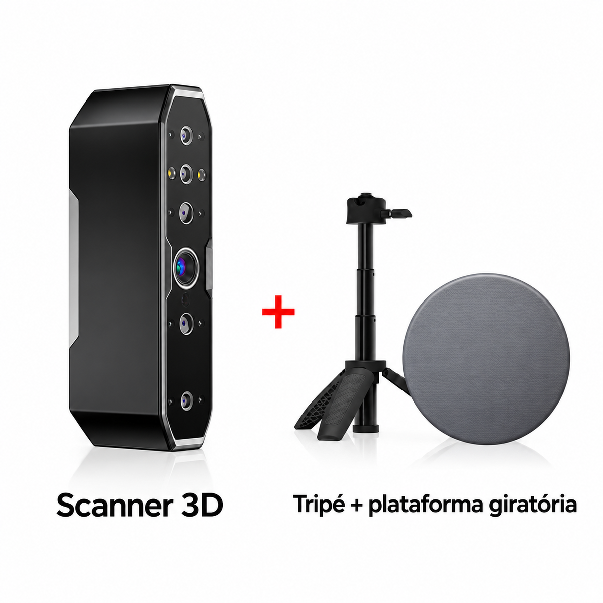 Scanner 3D Portátil — Kit de Plataforma ou Punho Sem Fios