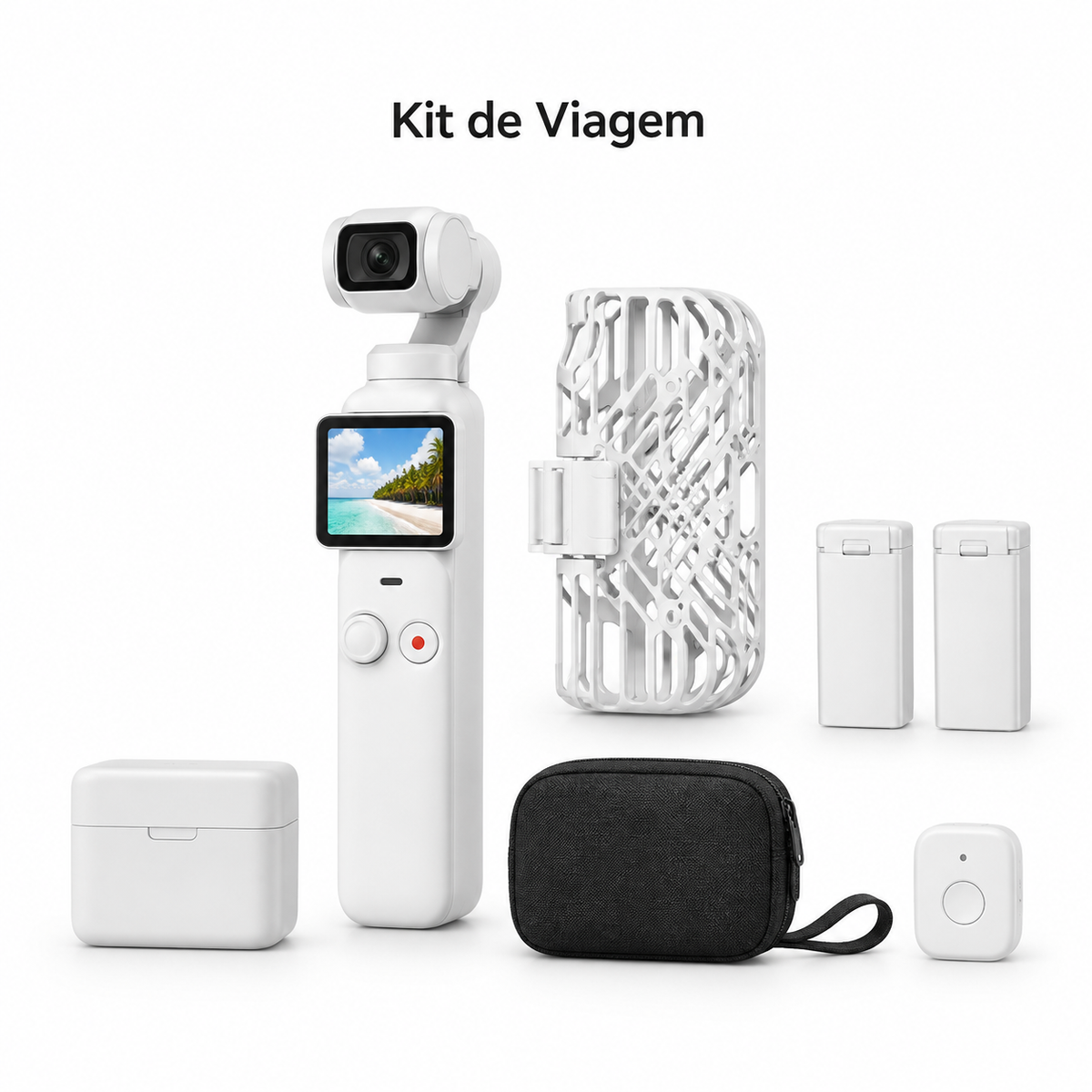 Câmara Gimbal Modular — Kits Essencial, Viagem e Criador