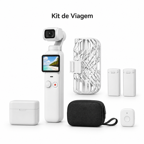 Câmara Gimbal Modular — Kits Essencial, Viagem e Criador
