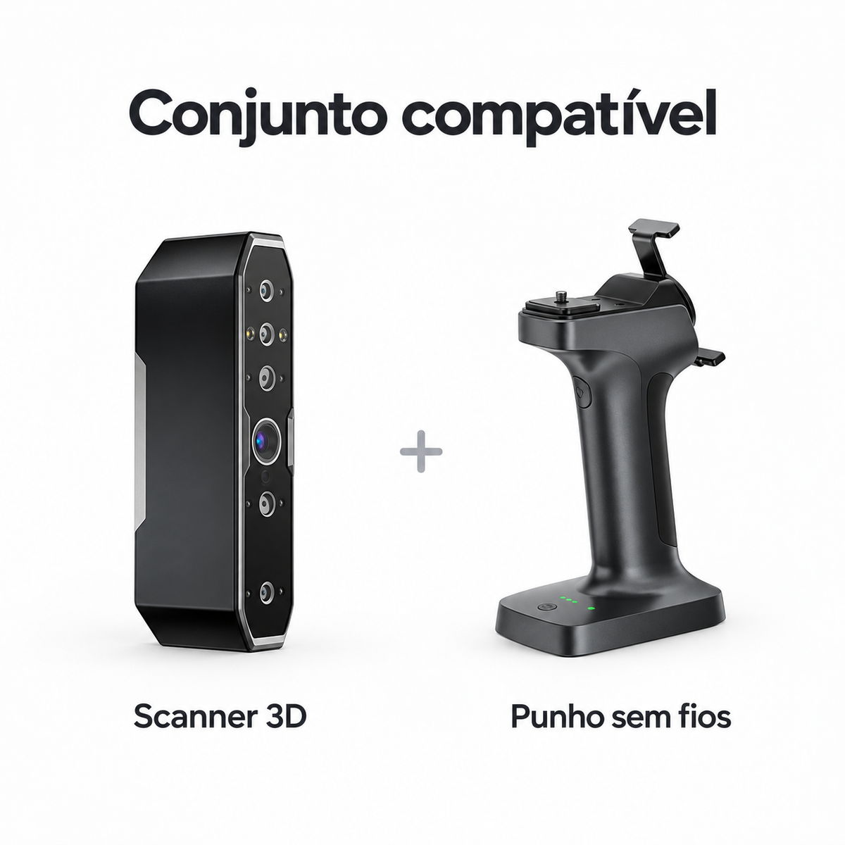 Scanner 3D Portátil — Kit de Plataforma ou Punho Sem Fios
