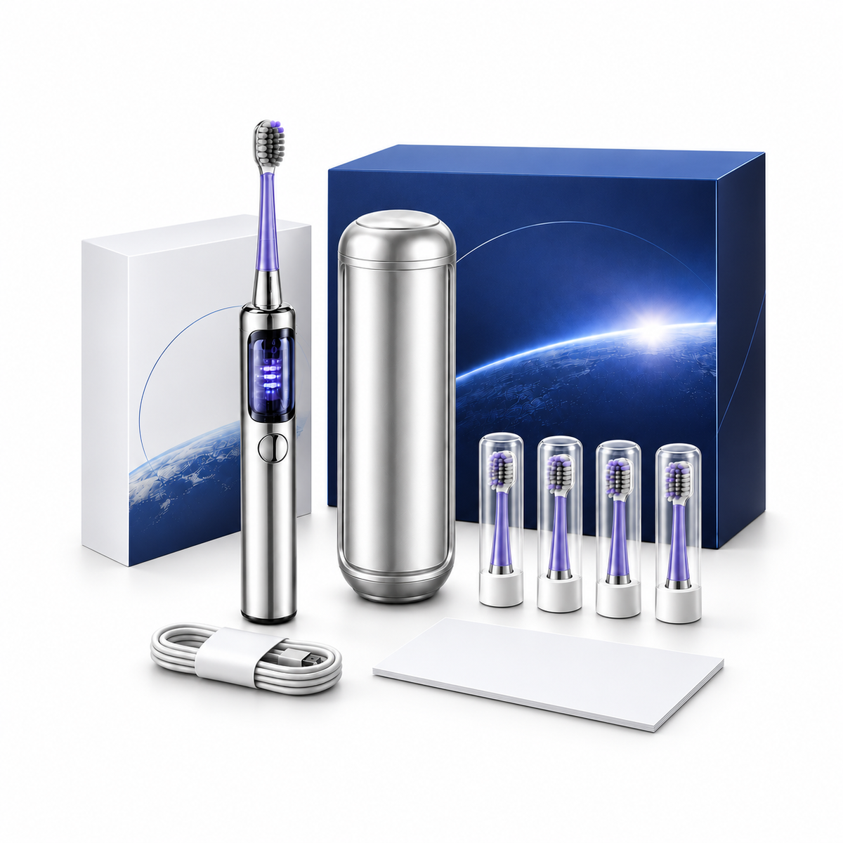 Escova de Dentes Elétrica — com Opção de Cápsula UV